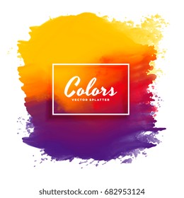 bright watercolor ink splatter vector background