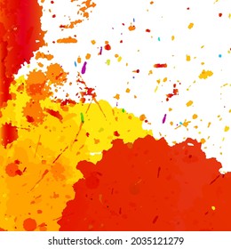 Bright watercolor multicolored background made from stains and splashes of paint