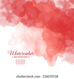 Bright watercolor paint abstract background. Vector illustration