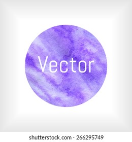 Bright watercolor speech bubble. Watercolor message balloon. EPS10 vector watercolor design element isolated on white.