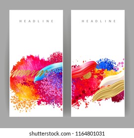 Bright watercolor stains