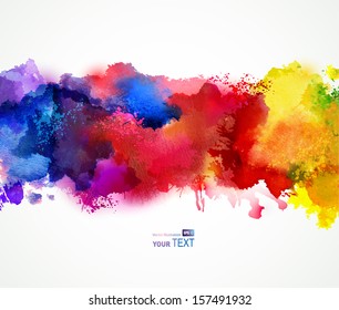 Bright watercolor stains 