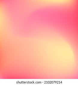 Bright Watercolor Vibrant Sunset Curve Gradient Background. Neon Trendy Orange Warm Design Picture. Color Peach Sunrise Pastel Yellow Wallpaper. Flow Red Liquid Pink Fluid Swirl Gradient Mesh.