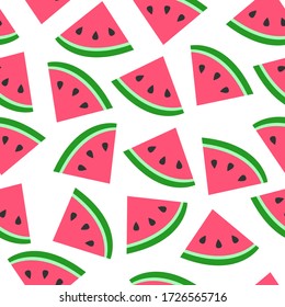 Bright watermelon vector seamless pattern