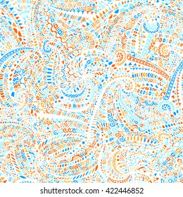 Bright wave pattern, seamless background, vector illustration