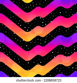 Bright wave pattern with space background.