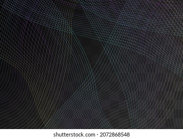 Bright Waveform Sound Vector Transparent Background. Digital Wavy Light Pattern. Flow Movement Brochure. Rainbow Shape Technology Cover.