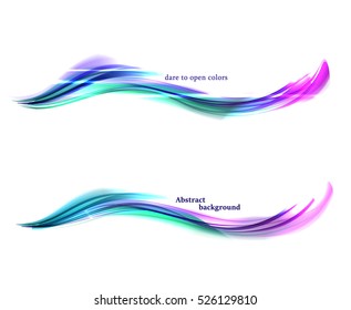 bright  waves with a deep contrast of light and shadow. Lilac and deep blue colors vector  background
