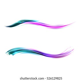 bright  waves with a deep contrast of light and shadow. Lilac and deep blue colors vector  background
