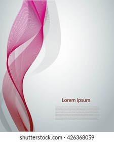 Bright waves on gray background