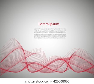 Bright waves on gray background