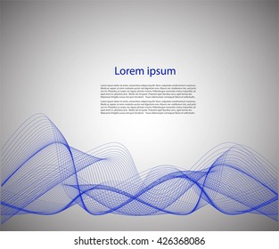 Bright waves on gray background