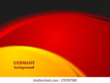 Bright wavy abstract background. German colors. Vector design