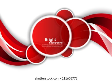 Bright wavy background with circles