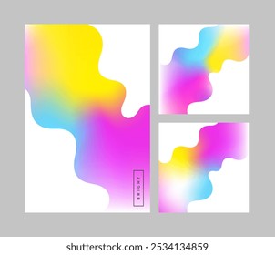 Bright wavy background for creative design in vector.  Multicolored background for Holi 