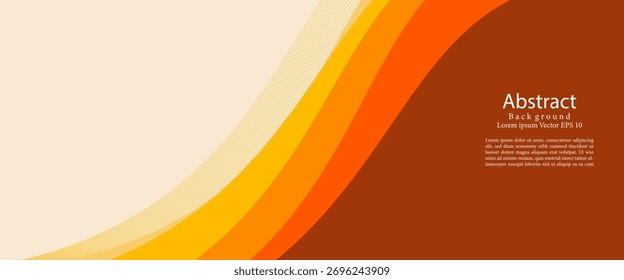 Bright wavy background with warm retro autumn colors. Cool hippie background. Retro psychedelic wavy design. suit for media product design