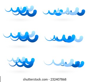 Bright wavy, billowy lines