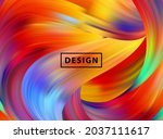 Bright wavy colorful abstract background. Vector, mash