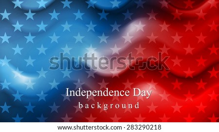 Bright wavy Independence Day background. Vector design