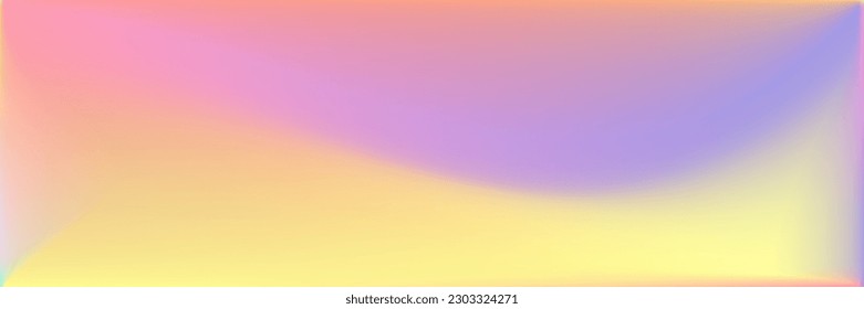 Bright Wavy Rainbow Blurred Curve Gradient Mesh. Light Multicolor Sunrise Vibrant Sky Wallpaper. Fluid Water Color Liquid Blurry Texture. Pastel Vivid Dynamic Sunset Colorful Gradient Backdrop.