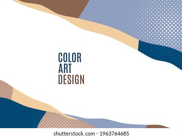 Bright wavy triangles on a white background. Geometric ready-made template for web, print, cover, design. Vector illustration