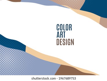 Bright wavy triangles on a white background. Geometric ready-made template for web, print, cover, design. Vector illustration