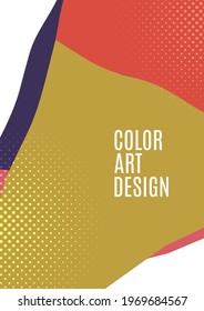 Bright wavy triangles on a white background. Geometric ready-made template for web, print, cover, design. Vector illustration