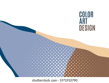 Bright wavy triangles on a white background. Geometric ready-made template for web, print, cover, design. Vector illustration