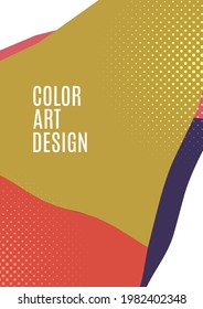 Bright wavy triangles on a white background. Geometric ready-made template for web, print, cover, design. Vector illustration