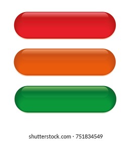 bright web buttons isolated on a white background