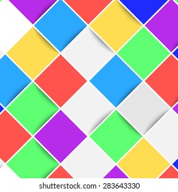 Bright web color tile background layout. Vector illustration