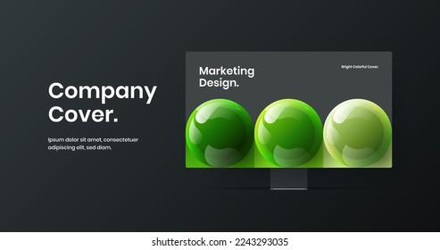 Bright web project design vector concept. Isolated monitor mockup presentation layout.
