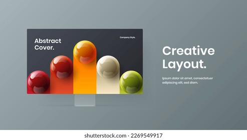 Bright website screen design vector concept. Isolated display mockup web project layout.