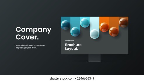 Bright website vector design concept. Modern display mockup presentation illustration.