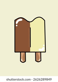 Bright and whimsical illustration of colorful ice cream, Perfect for summer themes, dessert menus, or playful designs. Vibrant tones and fun cartoon style.
