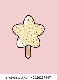 Bright and whimsical illustration of colorful ice cream, Perfect for summer themes, dessert menus, or playful designs. Vibrant tones and fun cartoon style.