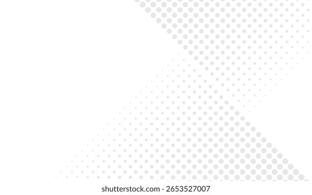 Um fundo branco brilhante apresenta um padrão pontilhado elegante e moderno que forma um design angular único, criando uma estética contemporânea visualmente atraente e nítida com formas circulares