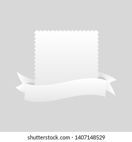 Bright white banners. A vivid illustration of the layout of the labels banner. Colored ribbon labels with a set. A template for the web design. All elements are isolated.EPS 10.