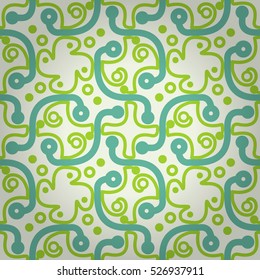 Bright white decorative seamless pattern background in tribal style. Contemporary tracery. Clean medley repeatable backdrop. Shining, symmetric design for ads, textile, banner or other purpose.