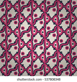 Bright white decorative seamless pattern in microcircuit style.