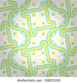 Bright white decorative seamless pattern in ethnic style.