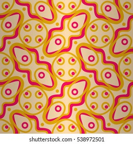 Bright white decorative seamless pattern in tribal style. Simple tessellated repeatable backdrop. Vector background.