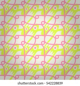 Bright white decorative seamless pattern in tribal style. Vivid, contrast design for surface, textile, carpet or other purpose.