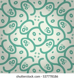 Bright white fancy seamless pattern in tribal style.
