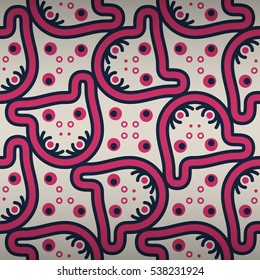 Bright white fancy seamless pattern in carpet style.