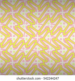 Bright white fancy seamless pattern in tribal style. Vector background.