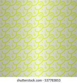 Bright white geometric seamless pattern in microbiology style. Colorful, graphical design for banner, carpet, fabric or other purpose. Vector background.