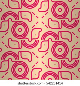 Bright white geometric seamless pattern in primitive style. Bright, graphic design for web, wallpaper, fabric or other purpose. Simple mosaic repeatable backdrop. Contemporary design.
