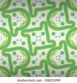 Bright white geometrical seamless pattern in tribal style. Classic tracery.