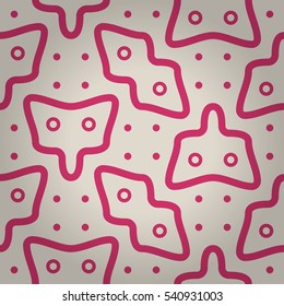 Bright white geometrical seamless pattern in tracery style. Vivid, symmetric design for ads, game, surface or other purpose. Retro design.